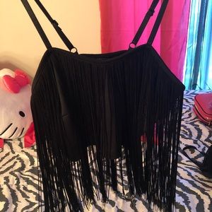 Fringe crop top!! Like new